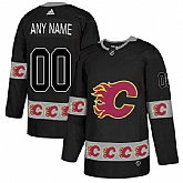 Customized Men's Calgary Flames Black Team Logos Fashion Adidas Jersey,baseball caps,new era cap wholesale,wholesale hats